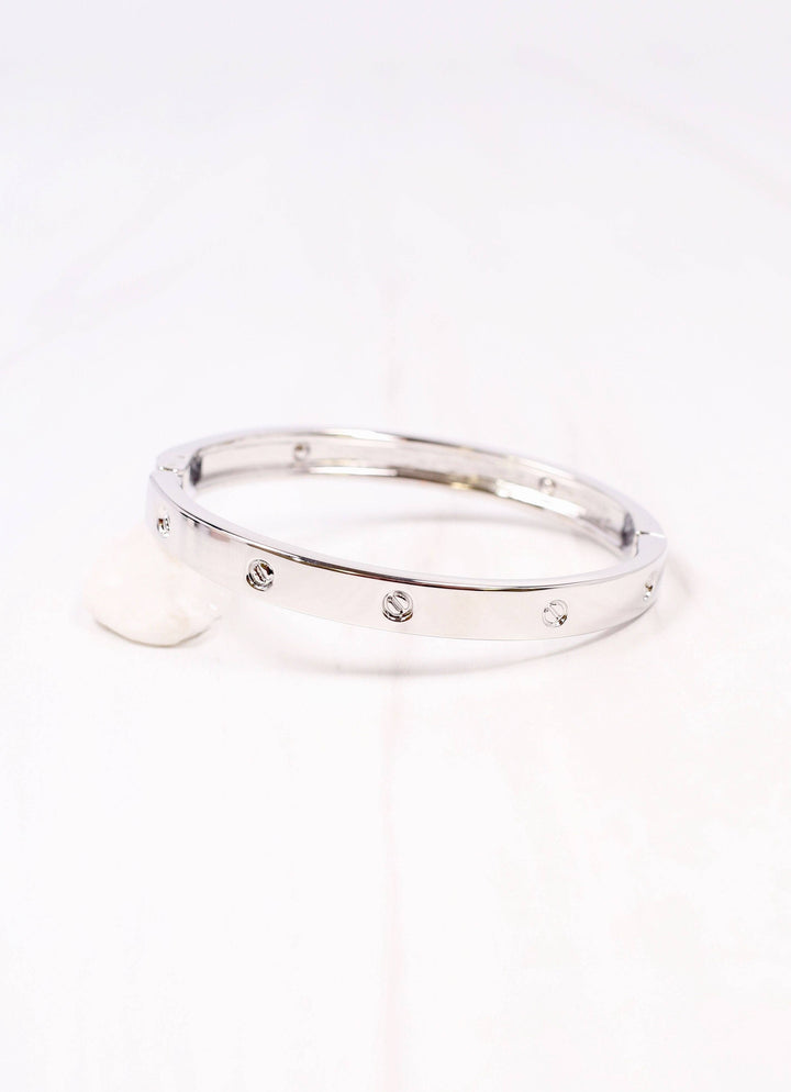 ALLAMANDA METAL BANGLE BRACELET - SILVER