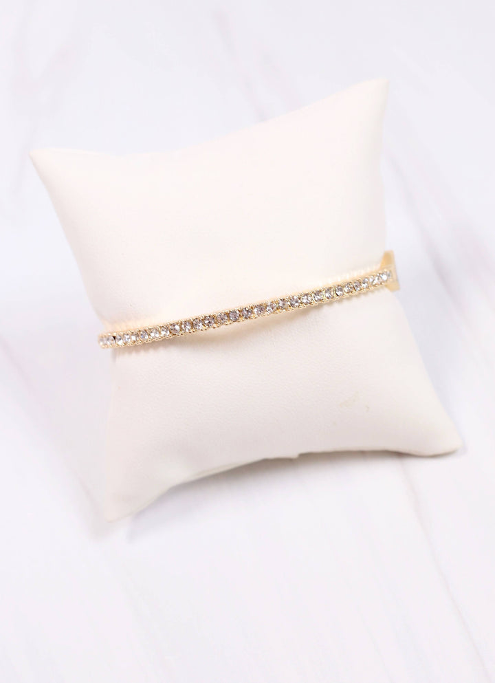 FRANCESCA CZ CUFF BRACELET - GOLD