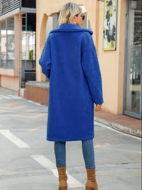 SHERPA LONG COAT - ROYAL BLUE