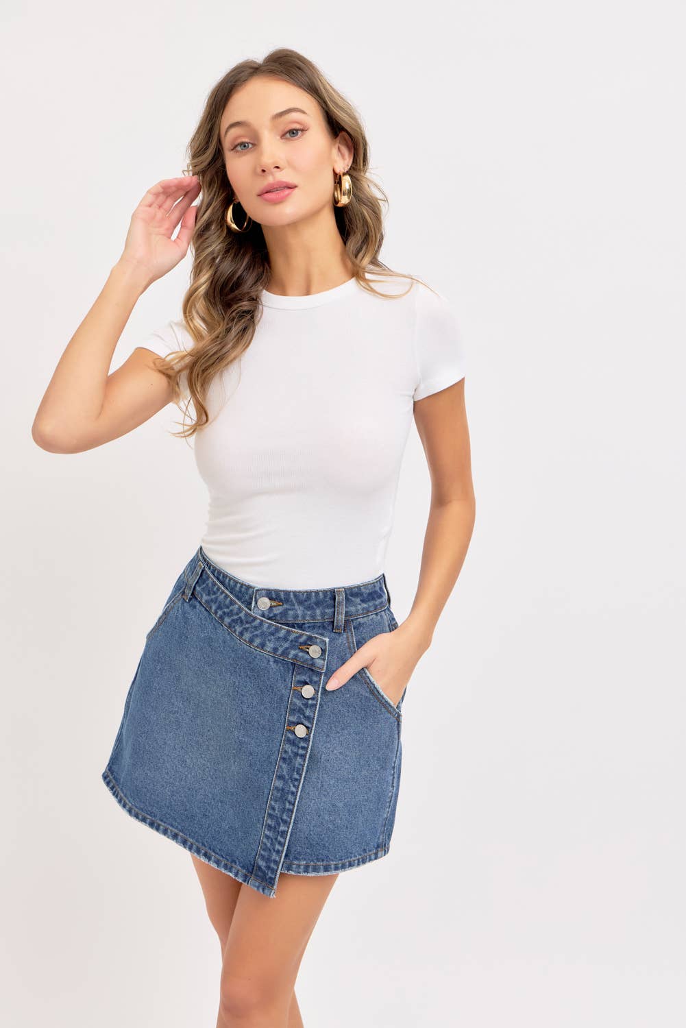 DENIM MINI SKIRT