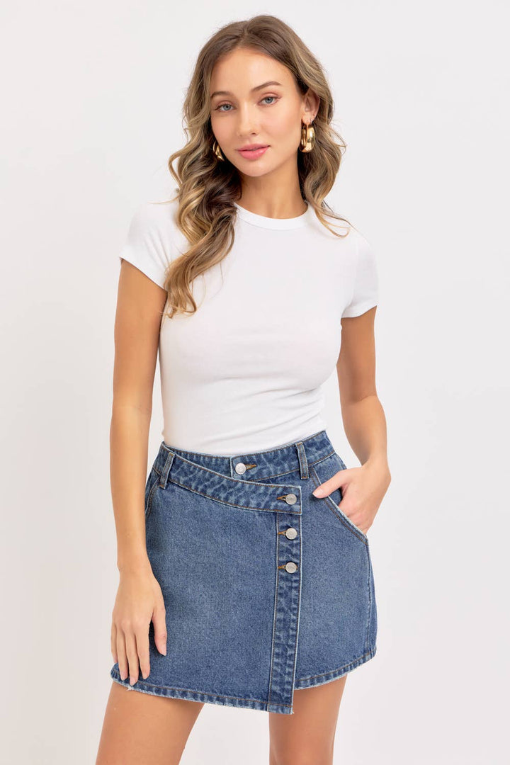 DENIM MINI SKIRT