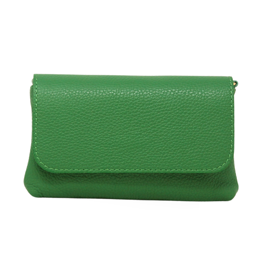 GENUINE ITALIAN LEATHER CROSSBODY CLUTCH