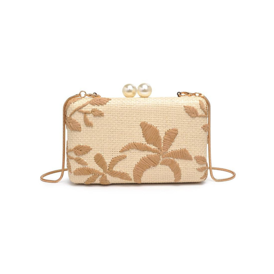SEASIDE CHIC EVENING BAG - NATURAL
