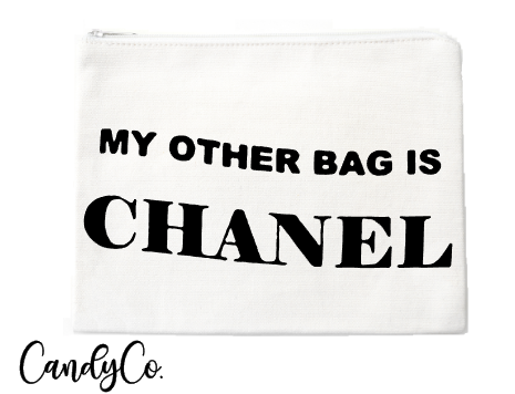 MY OTHER BAG IS A CHANEL MAKEUP TOTE - WHITE