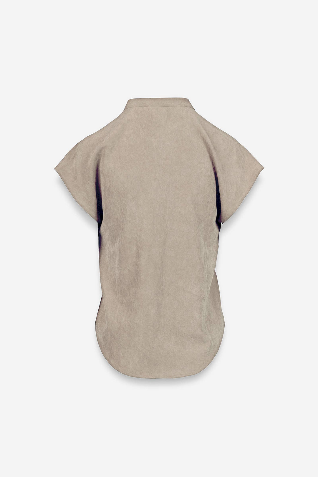 SOFT MATTE DROP SHOULDER BLOUSE - BEIGE