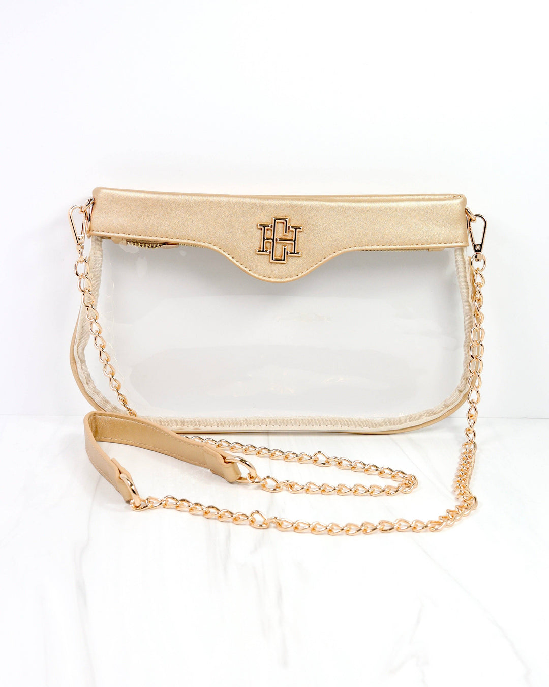 MADI CLEAR CROSSBODY - GOLD