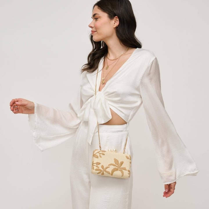 SEASIDE CHIC EVENING BAG - NATURAL
