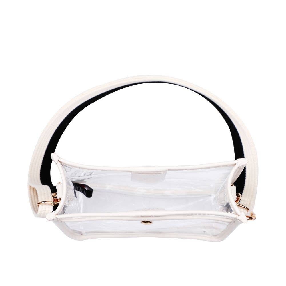 BECKHAM CLEAR STADIUM CROSSBODY - IVORY