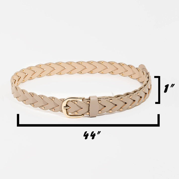 BRAIDED VEGAN LEATHER BELT