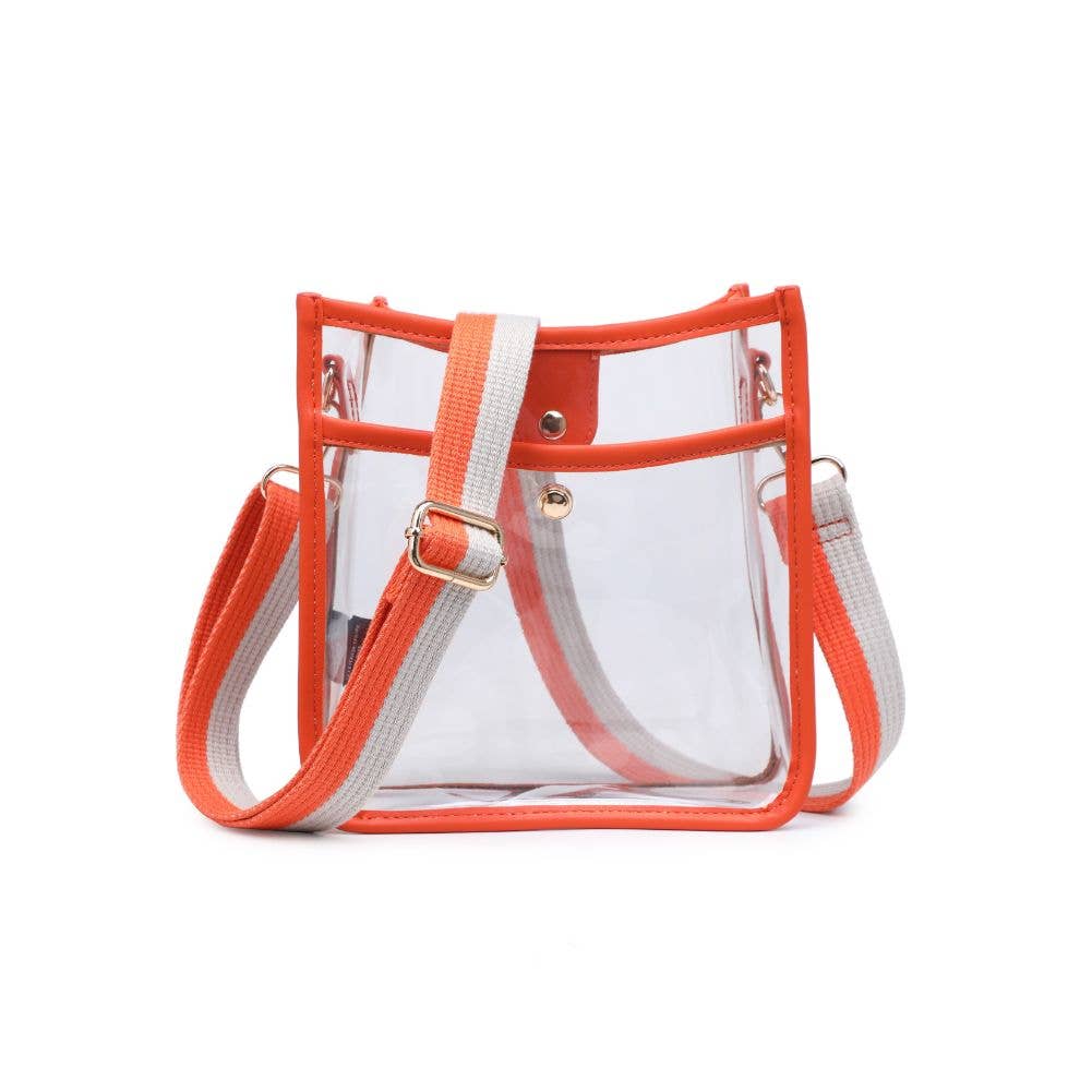 BECKHAM CLEAR STADIUM CROSSBODY - ORANGE