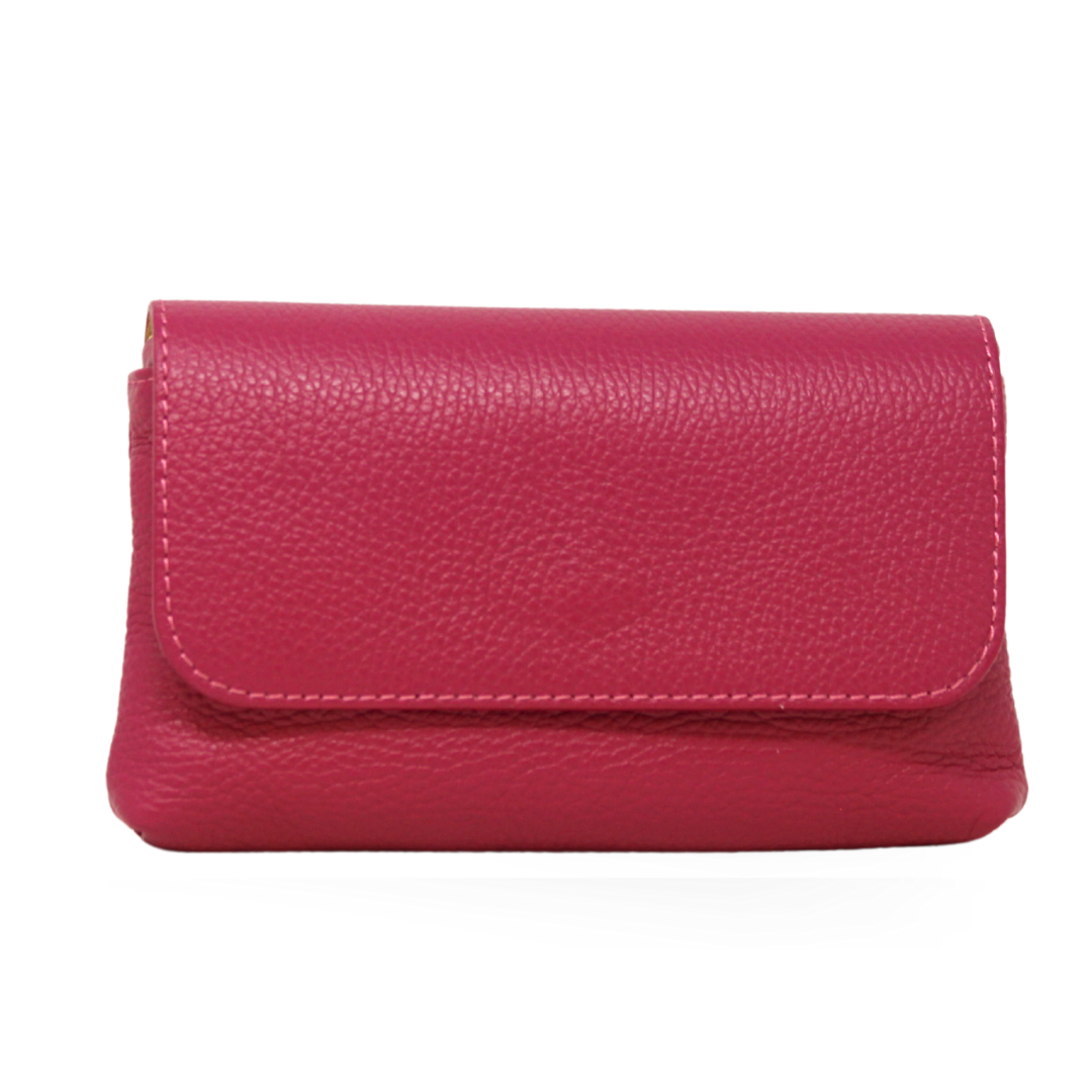 GENUINE ITALIAN LEATHER CROSSBODY CLUTCH