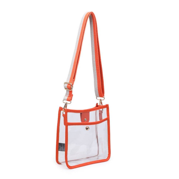 BECKHAM CLEAR STADIUM CROSSBODY - ORANGE