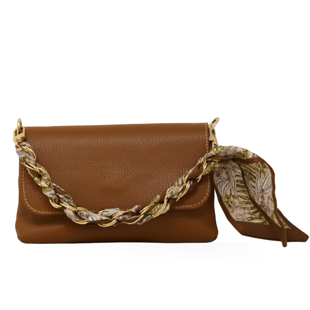 GENUINE ITALIAN LEATHER CROSSBODY CLUTCH
