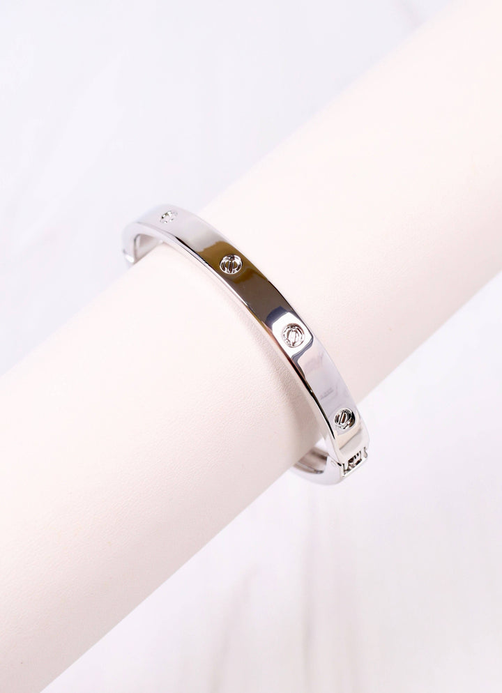 ALLAMANDA METAL BANGLE BRACELET - SILVER