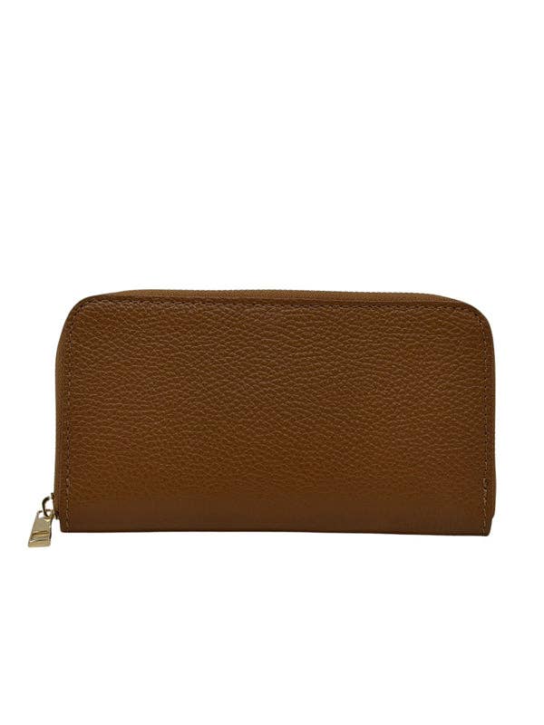 LUXURY GENUINE ITALIAN LEATHER ZIP AROUND WALLET