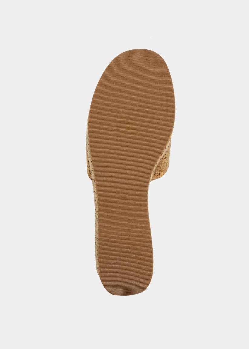 IVY CORK WEDGE SANDAL - NATURAL