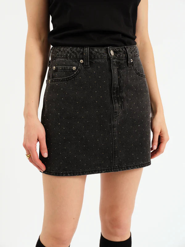 STASH HIGH WAIST MINI SKIRT - STARLIT NIGHT