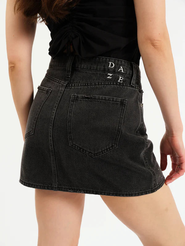STASH HIGH WAIST MINI SKIRT - STARLIT NIGHT