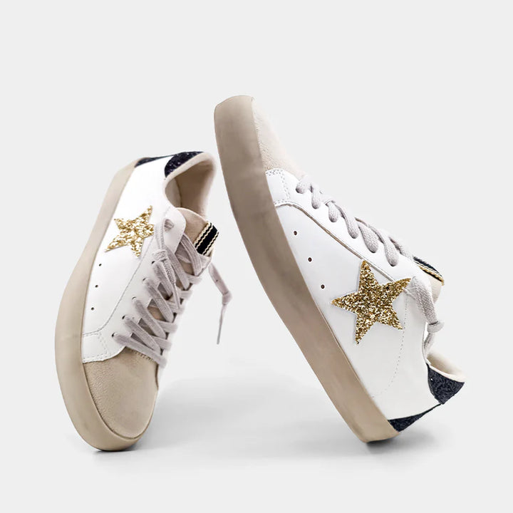 PAMELA GENUINE LEATHER STAR SNEAKER