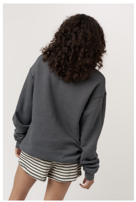 LAZY DAYS / WILD NIGHTS REVERSIBLE SWEATSHIRT - BLACK PEARL