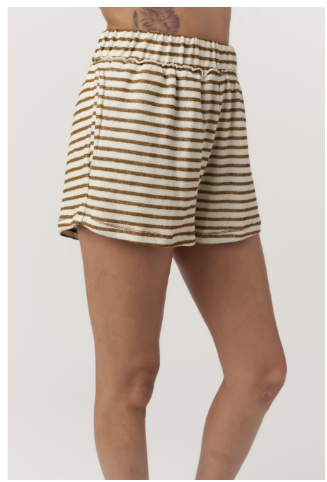 HOMETOWN TEXTURED STRIPED SHORT - NATURAL + SPICE