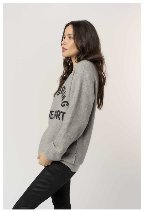 GAME DAY/DAY DRINKING REVERSIBLE SWEATSHIRT - GREY