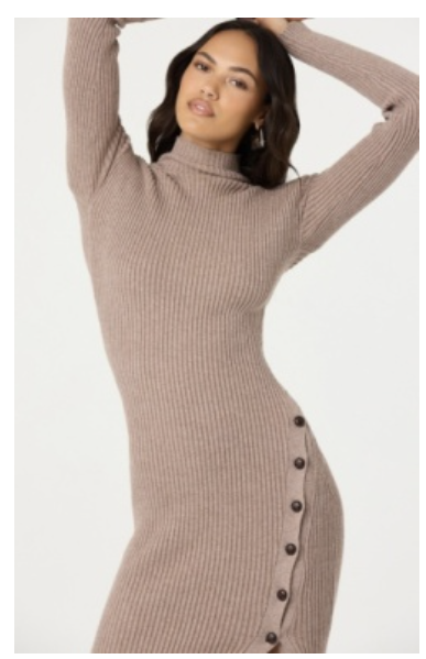 SORYN SWEATER DRESS - TAUPE
