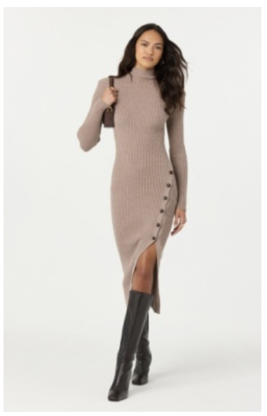ASTR the Label | Soryn Sweater Midi Dress in Taupe | Size M ASTR the Label | Soryn Sweater Midi Dress in Taupe | Size M