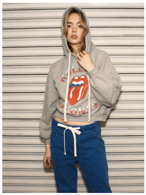 ROLLING STONE OLD ENGLISH HOODIE - GREY