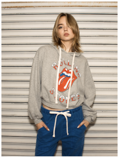ROLLING STONE OLD ENGLISH HOODIE - GREY