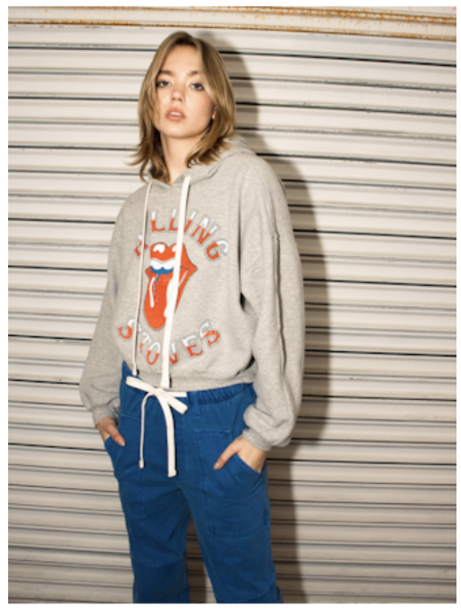 ROLLING STONE OLD ENGLISH HOODIE - GREY