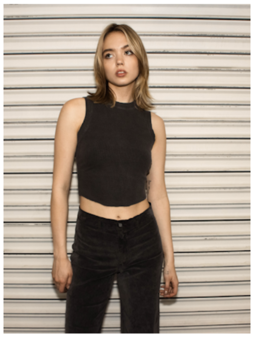 HEMP RIB CROPPED TANK - VINTAGE BLACK