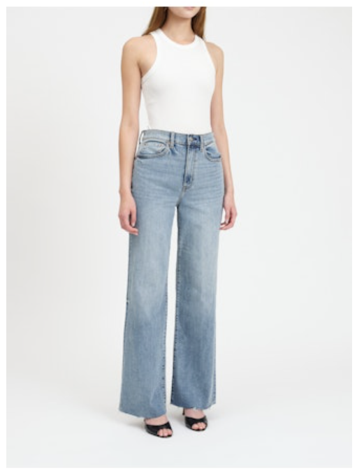 FAR OUT HIGH RISE WIDE LEG JEANS - FOOLS GOLD