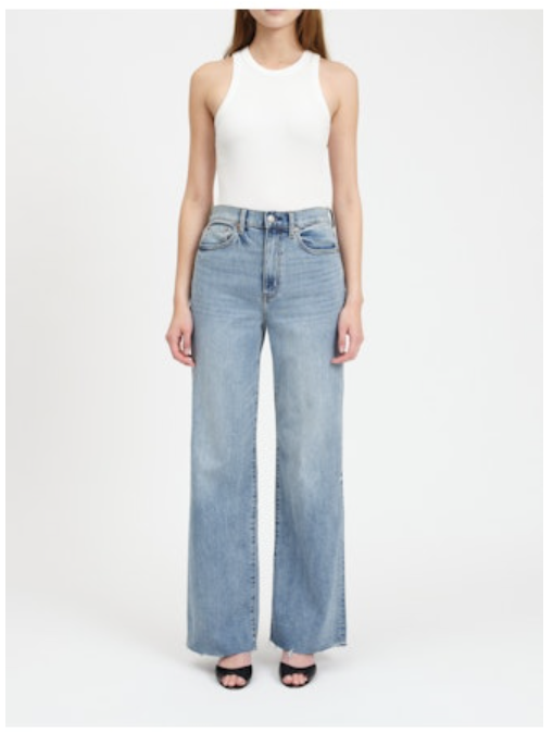 FAR OUT HIGH RISE WIDE LEG JEANS - FOOLS GOLD