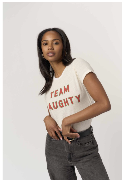 TEAM NAUGHTY BABY TEE - CREAM