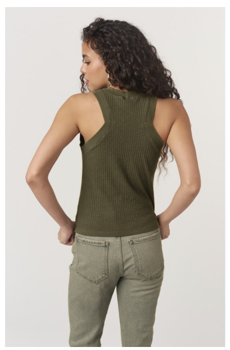 PLAYER RACER BACK RIB TANK - SAGE