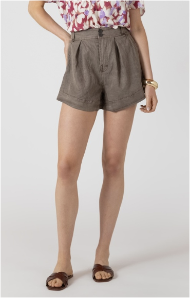 RELAXED WOVEN SHORT - MOCHA
