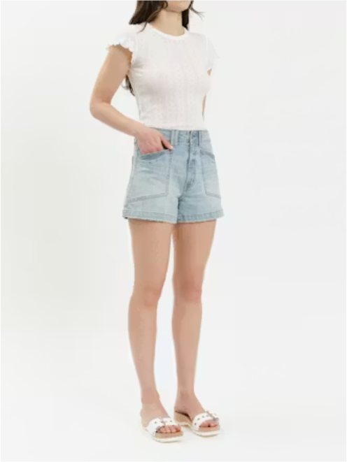 VALLEY GIRL HIGH RISE PATCH POCKET SHORT - ROMCOM