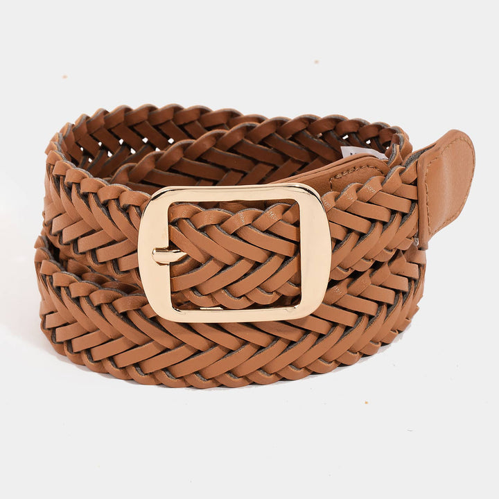 BRAIDED VEGAN LEATHER BELT