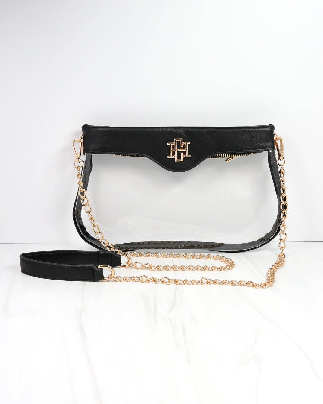 MADI CLEAR CROSSBODY - BLACK