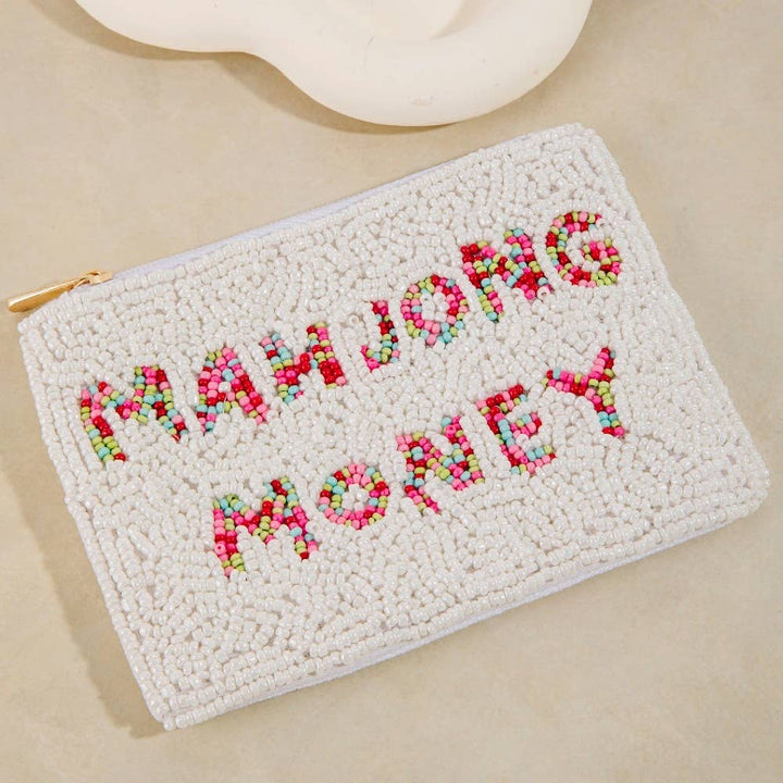 MAHJONG MONEY SEED BEAD COIN PURSE