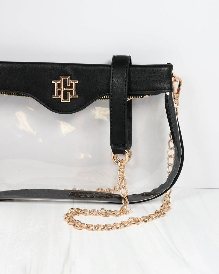 MADI CLEAR CROSSBODY - BLACK