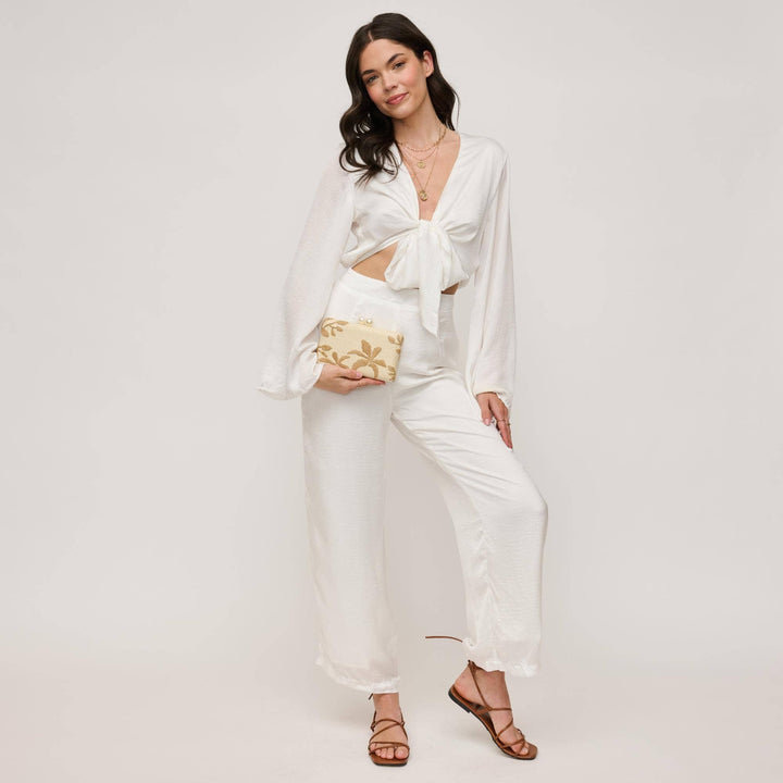 SEASIDE CHIC EVENING BAG - NATURAL