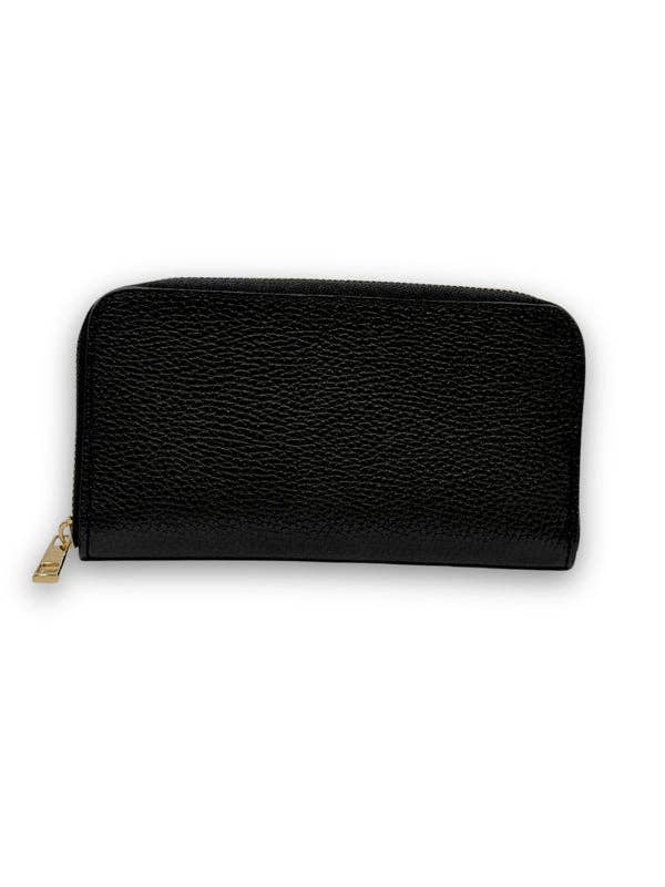 LUXURY GENUINE ITALIAN LEATHER ZIP AROUND WALLET