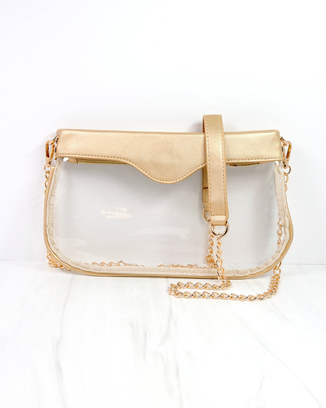 MADI CLEAR CROSSBODY - GOLD