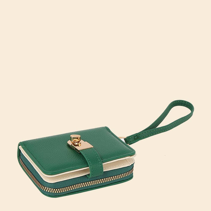 TWIST LOCK FLAP WALLET + WRISTLET - BLACK