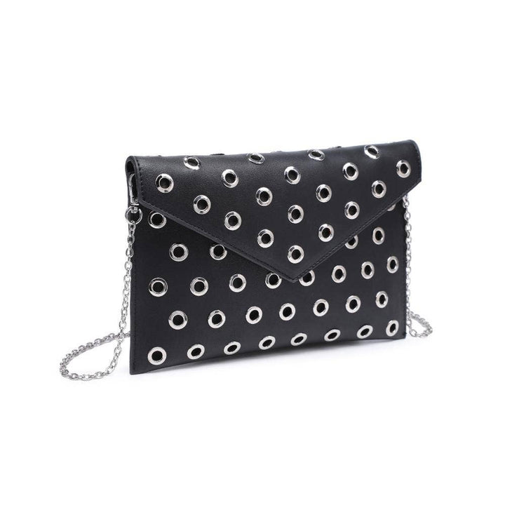 RAMONA GROMET CROSSBODY BAG - BLACK