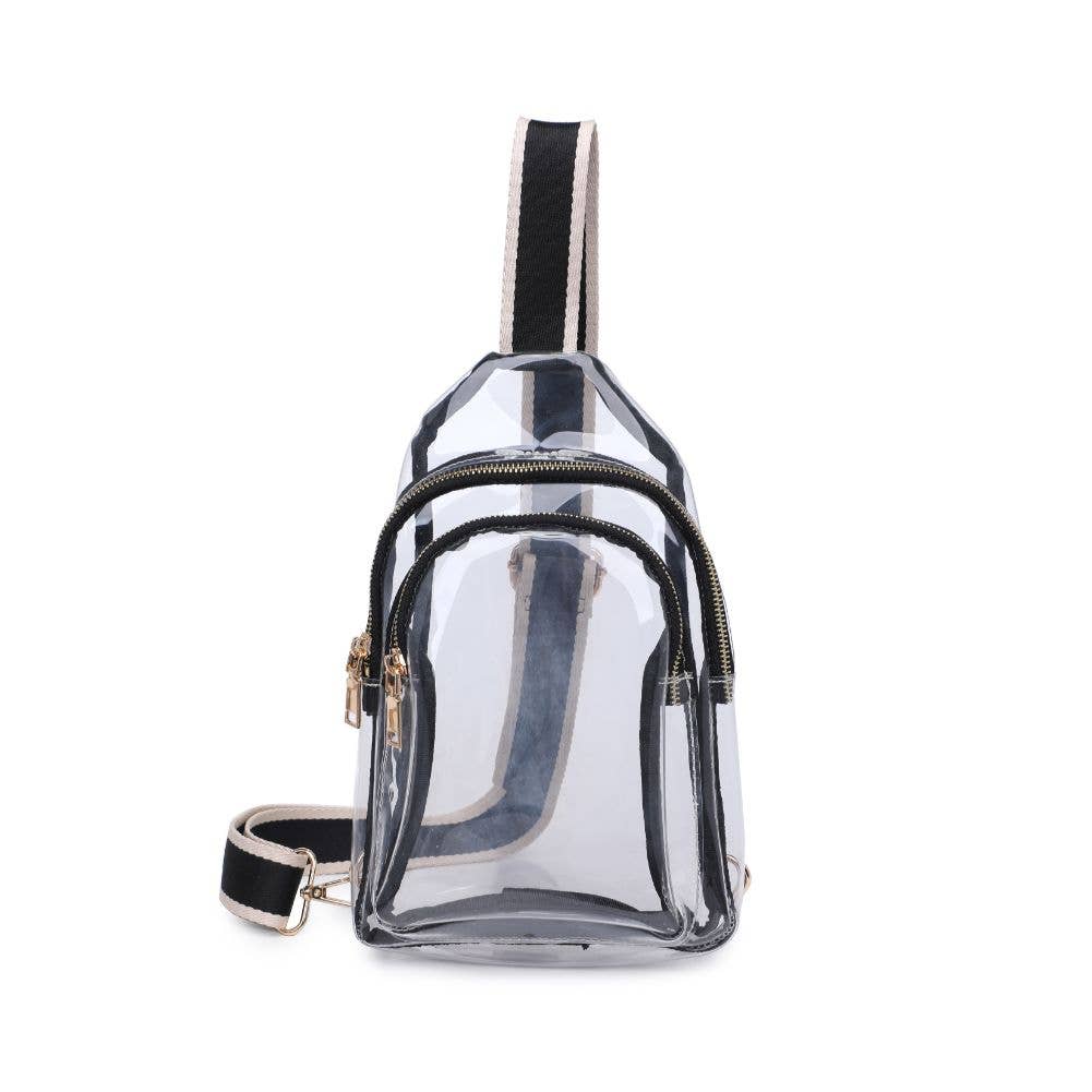 BRITNEY CLEAR STADIUM EVENT SLING BACKPACK - BLACK