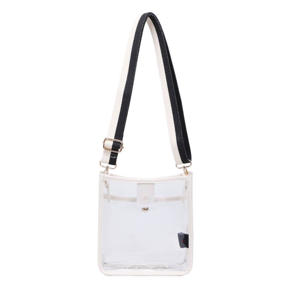 BECKHAM CLEAR STADIUM CROSSBODY - IVORY