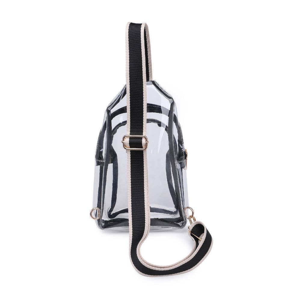 BRITNEY CLEAR STADIUM EVENT SLING BACKPACK - BLACK